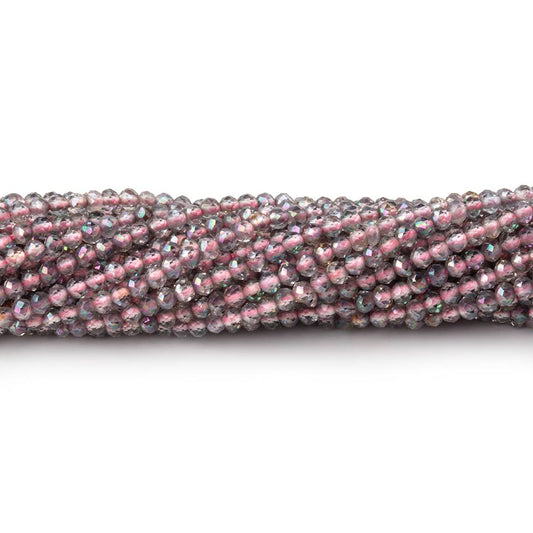 2mm Mystic Pink Topaz micro faceted rondelle beads 13 inch 180 pieces