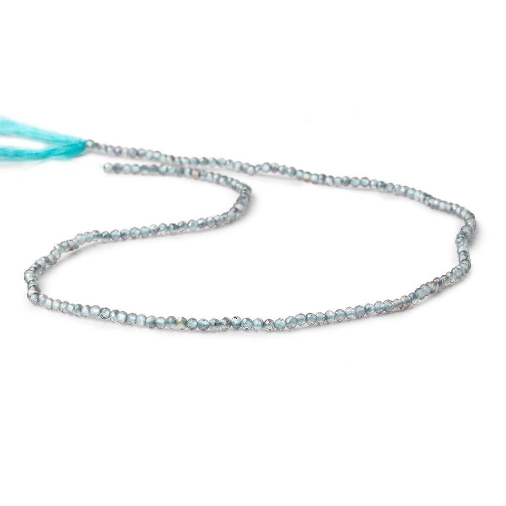 2mm Mystic Teal Topaz micro faceted rondelle beads 13 inch 180 pieces