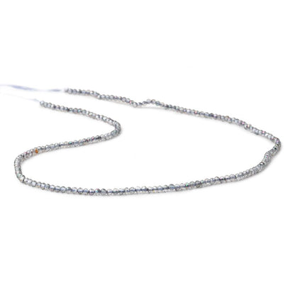 2mm Mystic Periwinkle Blue Topaz micro faceted rondelle beads 13 inch 180 pieces