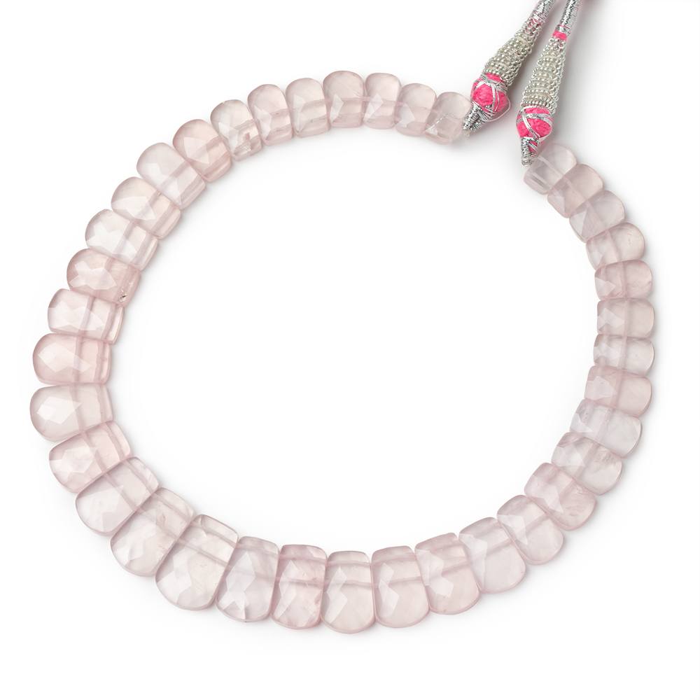 11x8-20x13mm Rose Quartz Faceted Fancy Shape Collar 36 Beads