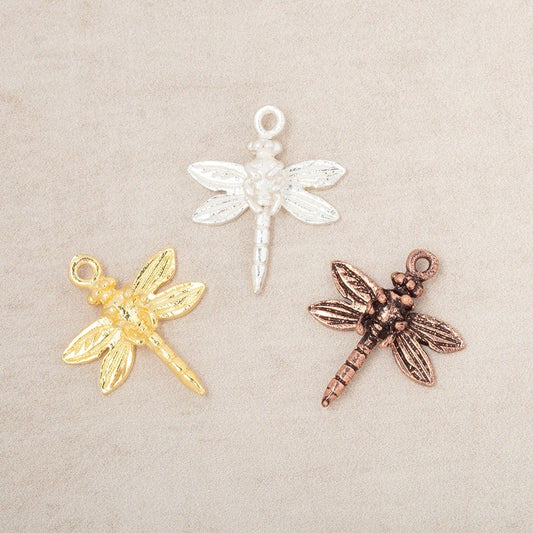 18mm Dragonfly Pendant Charm Set of 2 pieces