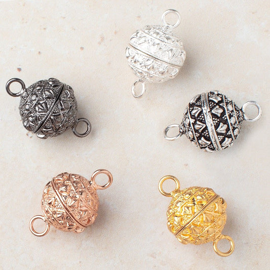 18mm Egyptian Design Round Magnetic Clasp 1 piece