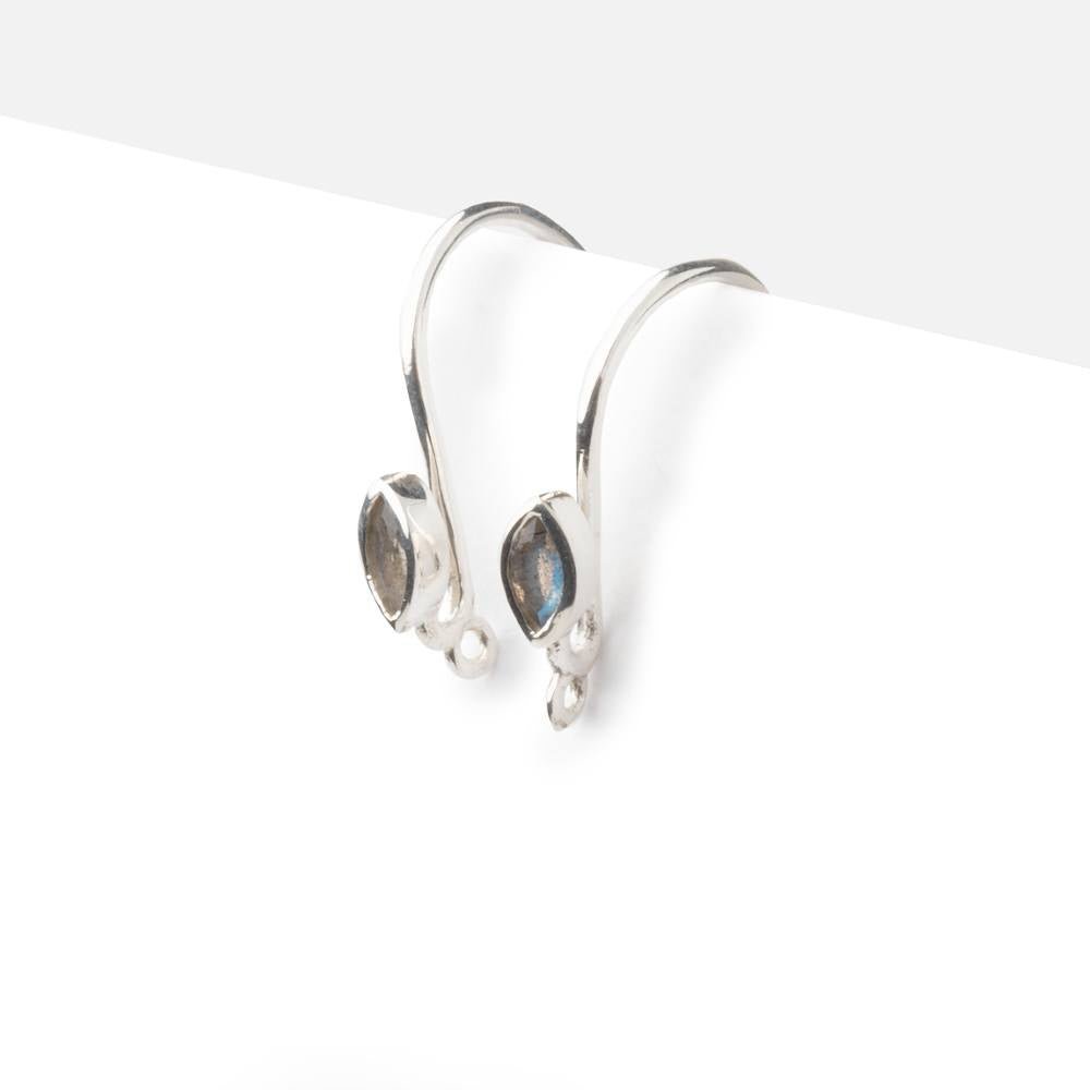 18mm Labradorite Marquise Ear Wire Set of 2 pieces