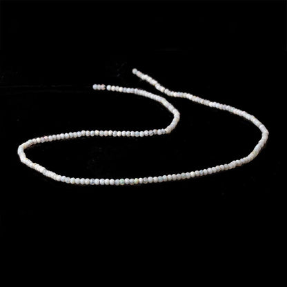 1.8mm Opaque Grey Australian Opal micro faceted rondelle beads 12.5 inch 220 pieces AA