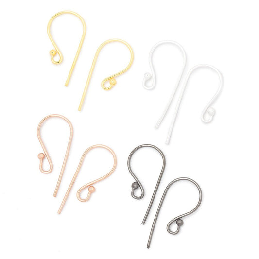 18mm Shepard's Hook with Ball Ear Wire 10 pieces