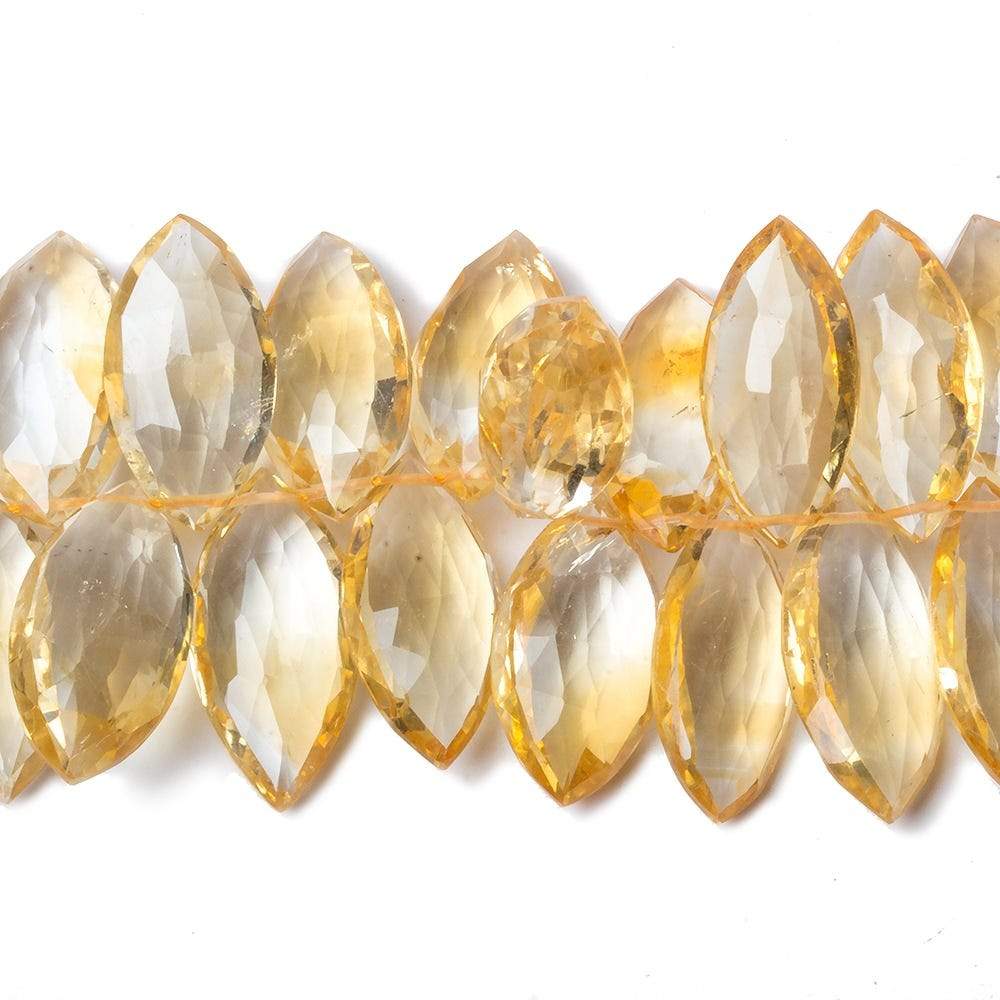 18x10-23x11mm Citrine Marquise Briolette Beads 7.5 inch 41 pieces