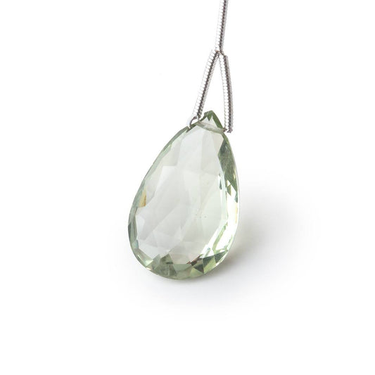 18x12-22x15mm Prasiolite Faceted Pear 1 Focal Bead