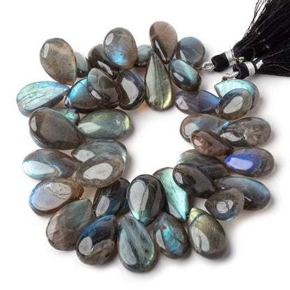 8x10-18x10mm Labradorite Plain Pear Beads 8 inch 44 pieces