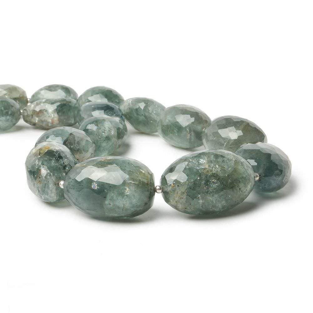 18x12-25x16mm Moss Aquamarine faceted nugget 15.5 inch 19 Beads