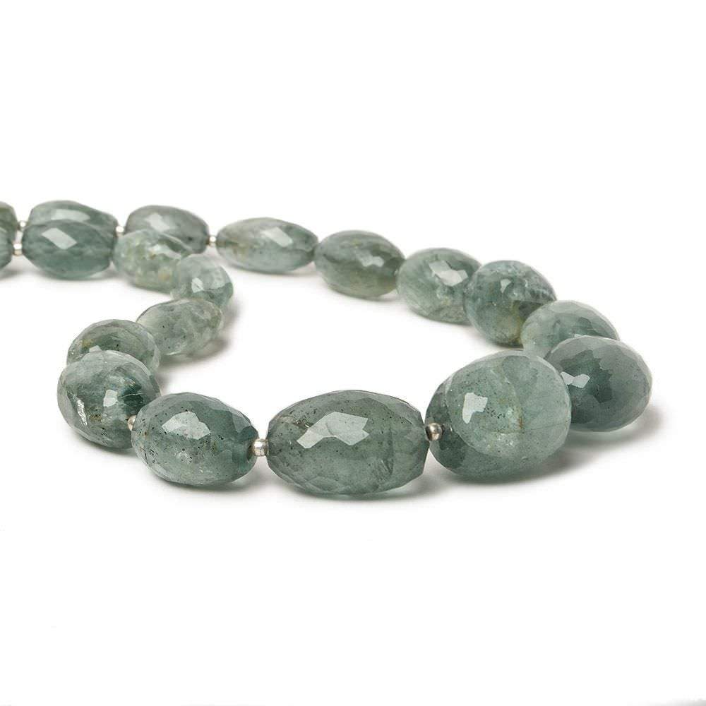 18x12-25x16mm Moss Aquamarine faceted nugget 15.5 inch 19 Beads