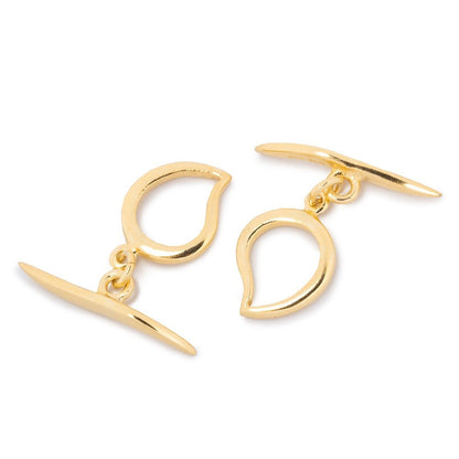 18x12mm Vermeil Toggle Paisley Design 1 piece