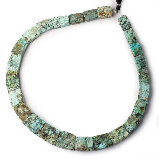 18x13-27x19mm African Turquoise Matte & Polished Fancy Shape Collar 25 beads 15 inch