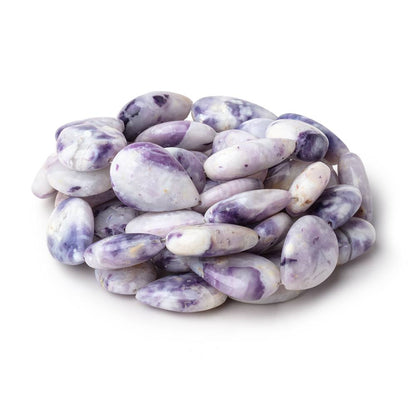 18x13.5-22x15mm Morado Purple Opal Plain Pear Beads 17 inch 21 pieces AA