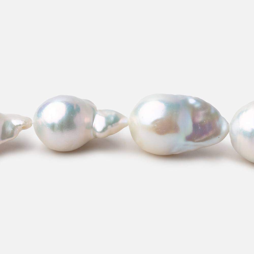 18x14-20x16mm Off White Ultra Baroque Freshwater Pearls 16 inch 21 pcs