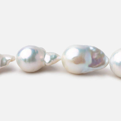 18x14-20x16mm Off White Ultra Baroque Freshwater Pearls 16 inch 21 pcs