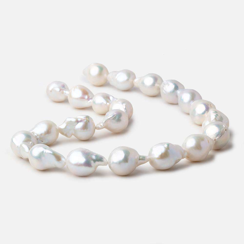 18x14-20x16mm Off White Ultra Baroque Freshwater Pearls 16 inch 21 pcs