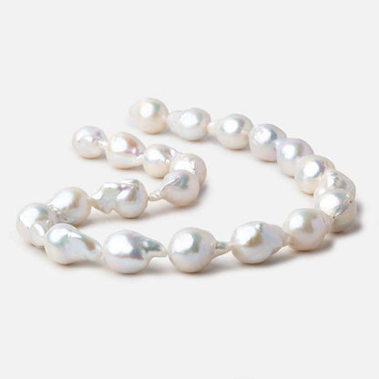18x14-20x16mm Off White Ultra Baroque Freshwater Pearls 16 inch 21 pcs