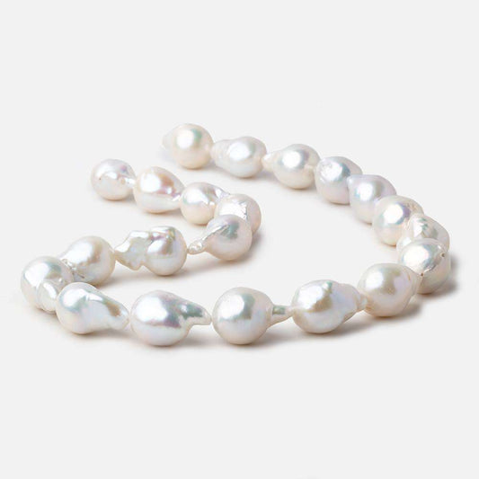 18x14-20x16mm Off White Ultra Baroque Freshwater Pearls 16 inch 21 pcs