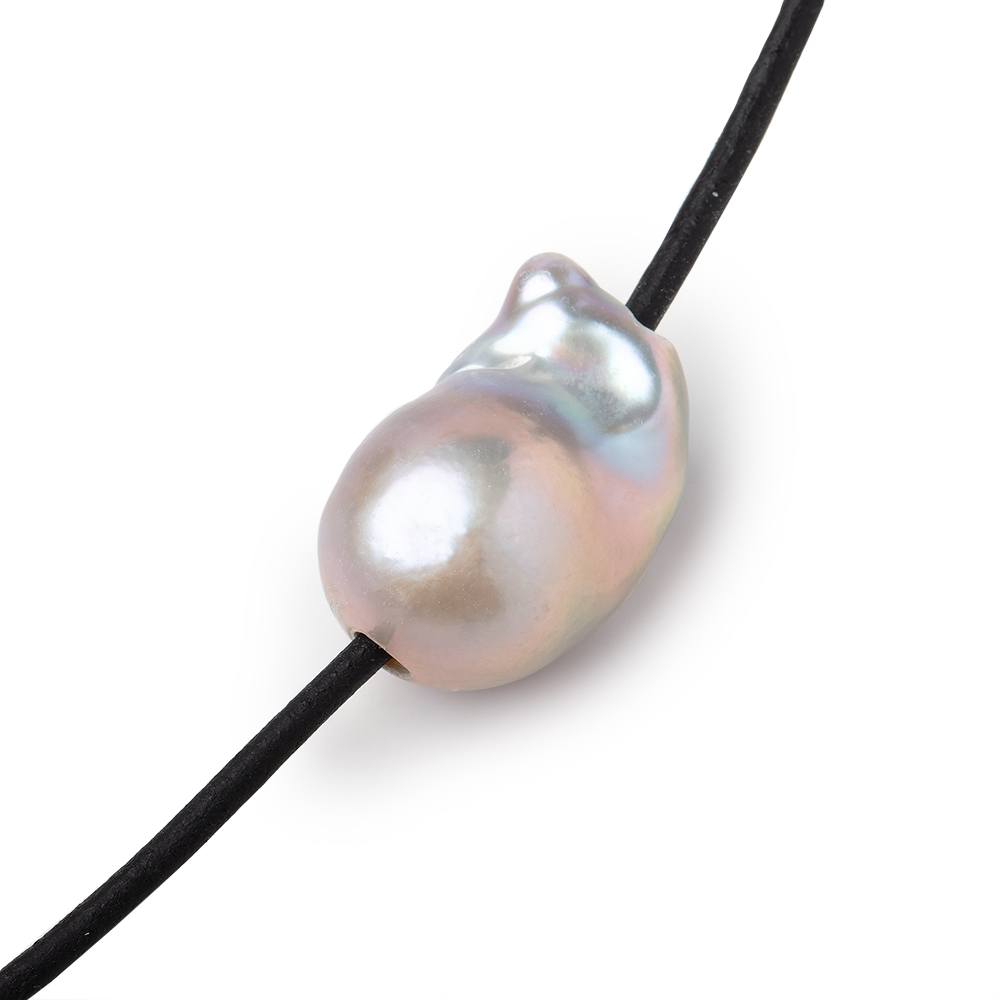 18x14-23x15mm Silver Ultra Baroque 2.5mm Large Hole Focal Beads 1 piece