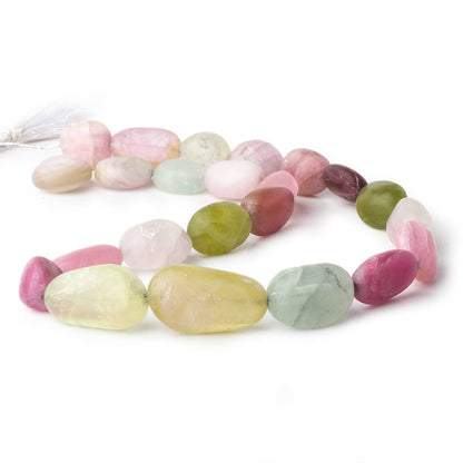 18x14-33x19mm Matte Afghani Tourmaline plain nugget beads 19 inch 23 pcs AA