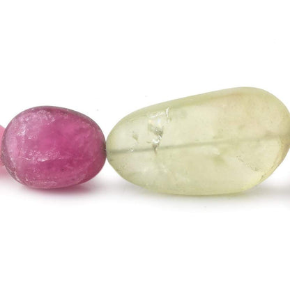 18x14-33x19mm Matte Afghani Tourmaline plain nugget beads 19 inch 23 pcs AA