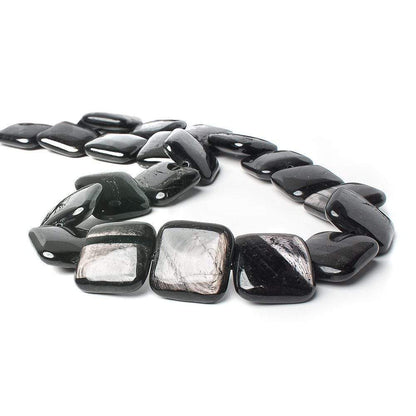 18x18mm Hypersthene plain pillow beads 16 inch 22 pieces AA