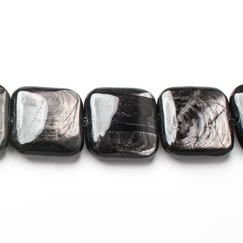 18x18mm Hypersthene plain pillow beads 16 inch 22 pieces AA