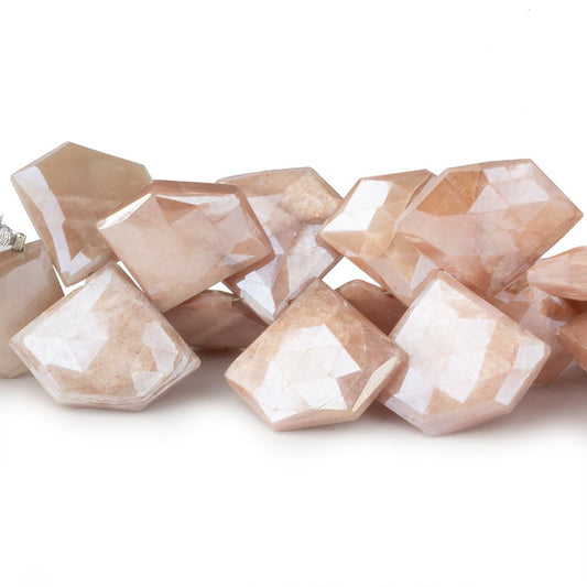 18x21-19x24mm Mystic Multi Color Moonstone Faceted Pentagonals 8 inch 28 beads