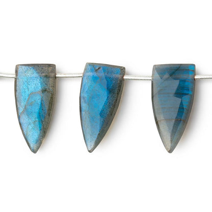 19-20mm Labradorite Faceted Point Beads 7.5 inch 10 pieces