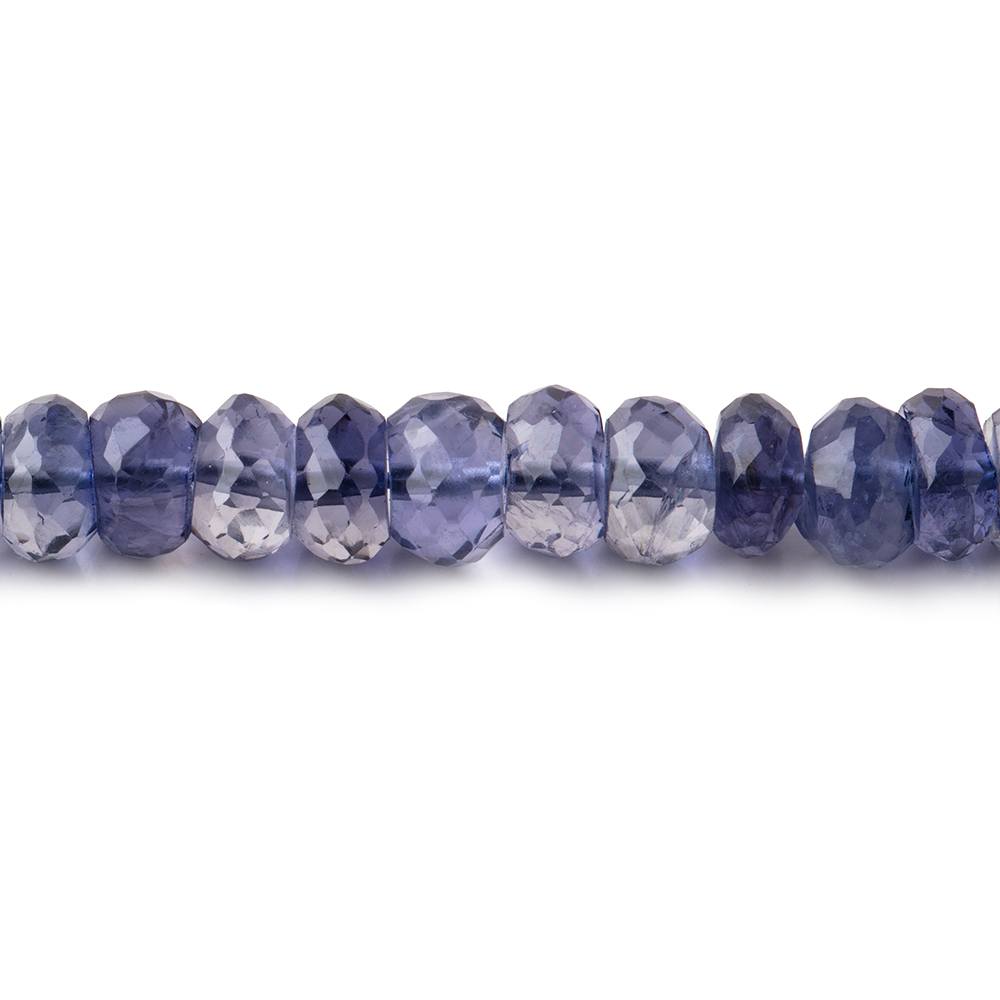 5-5.5mm Iolite Faceted Rondelles 13 inch 100 beads AAA