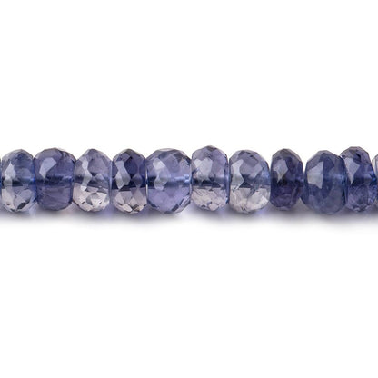 5-5.5mm Iolite Faceted Rondelles 13 inch 100 beads AAA