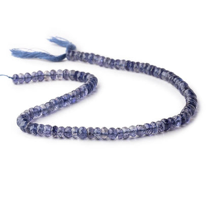 5-5.5mm Iolite Faceted Rondelles 13 inch 100 beads AAA