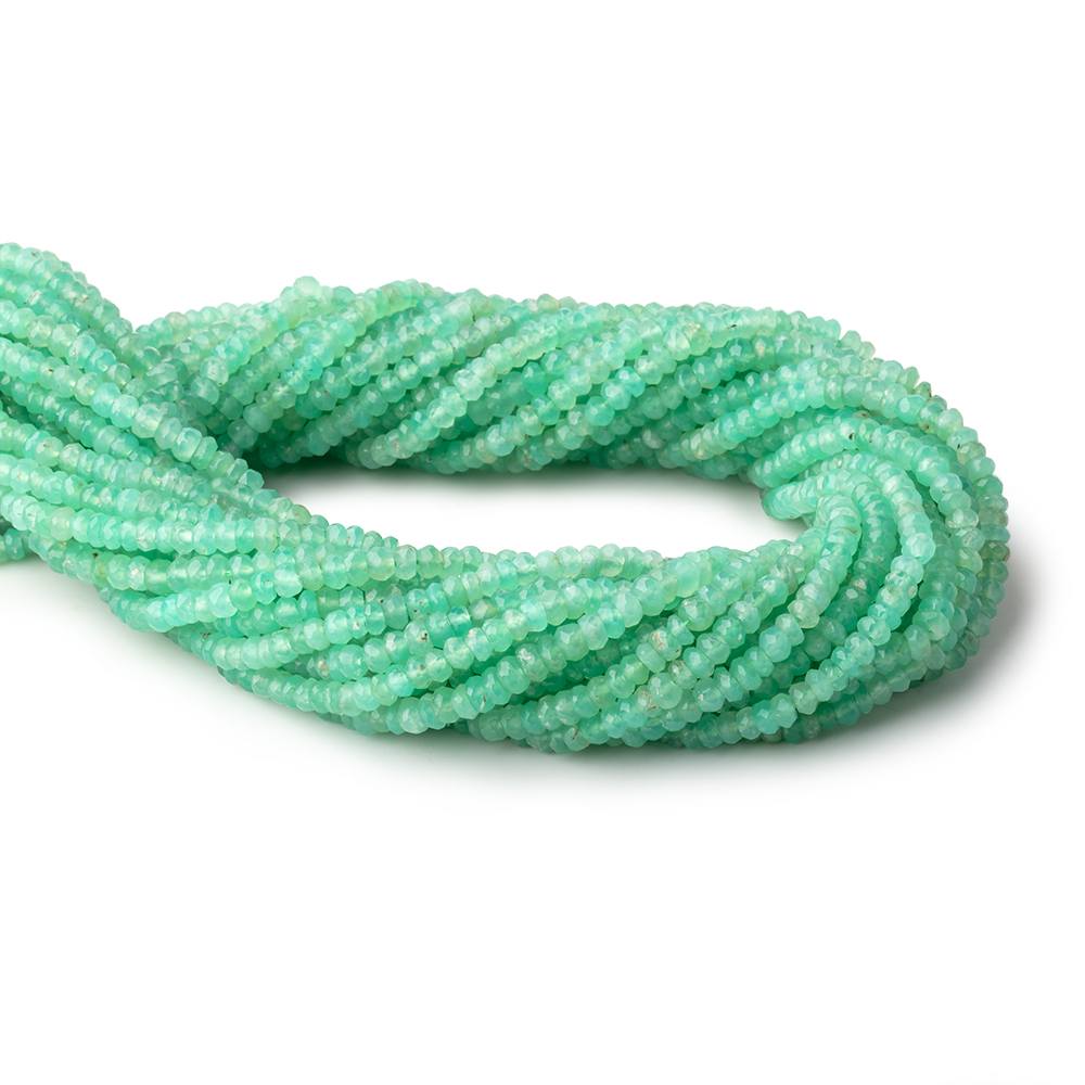 3.5mm Chrysoprase Faceted Rondelle Beads 13 inch 145 pieces AA