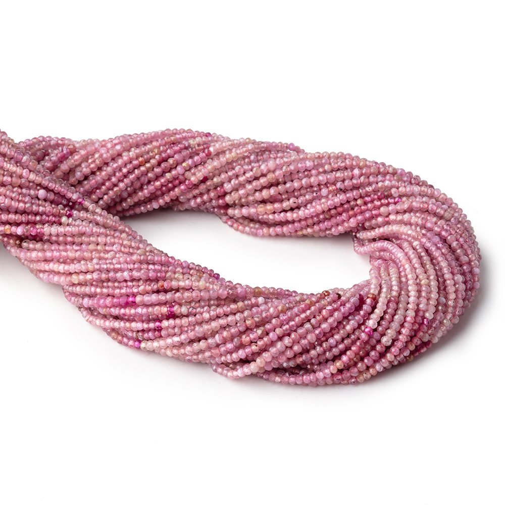 2mm Shaded Ruby micro faceted round beads 13 inch 170 pieces