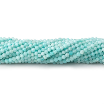 2.2mm Amazonite microfaceted round beads 13 inch 150 pieces