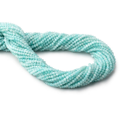 2.2mm Amazonite microfaceted round beads 13 inch 150 pieces