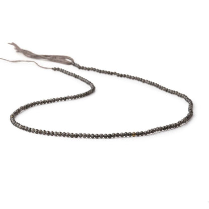 2mm Dark Platinum Grey Moonstone Micro Faceted round beads 13 inch 175 pieces A