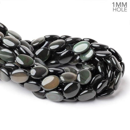 19.5x15mm Rainbow Obsidian Plain Oval 16 inch 21 Beads 1mm Hole AAA