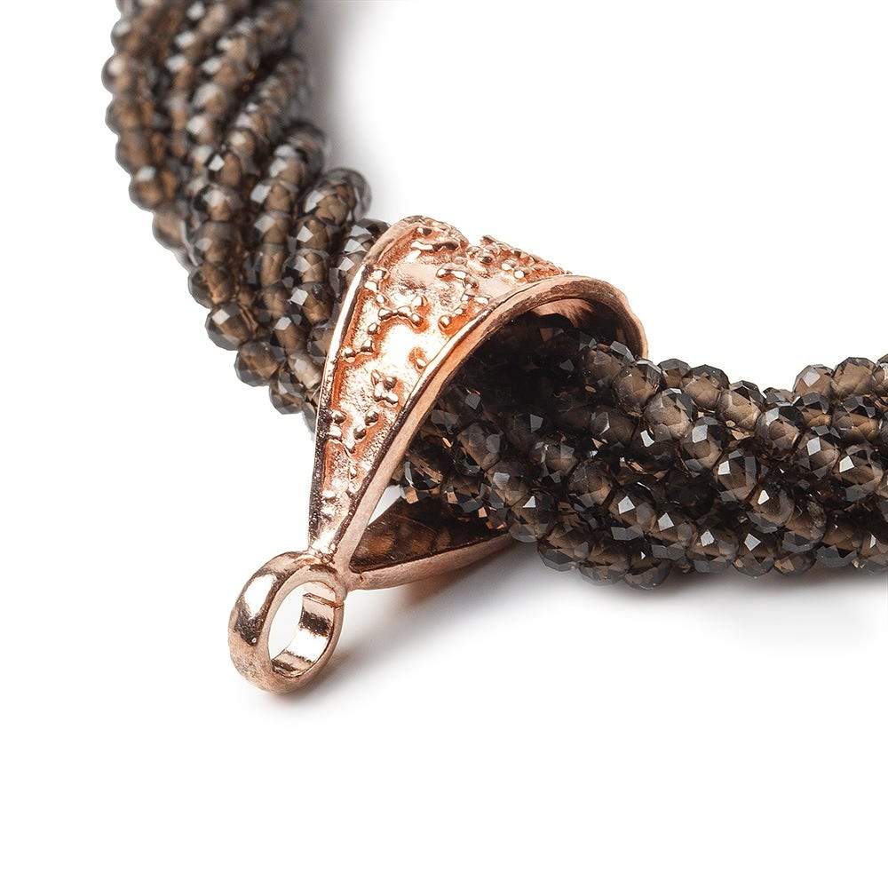 19.5x9mm Rose Gold plated Copper Bail Miligrain Vine Design 1 pcs