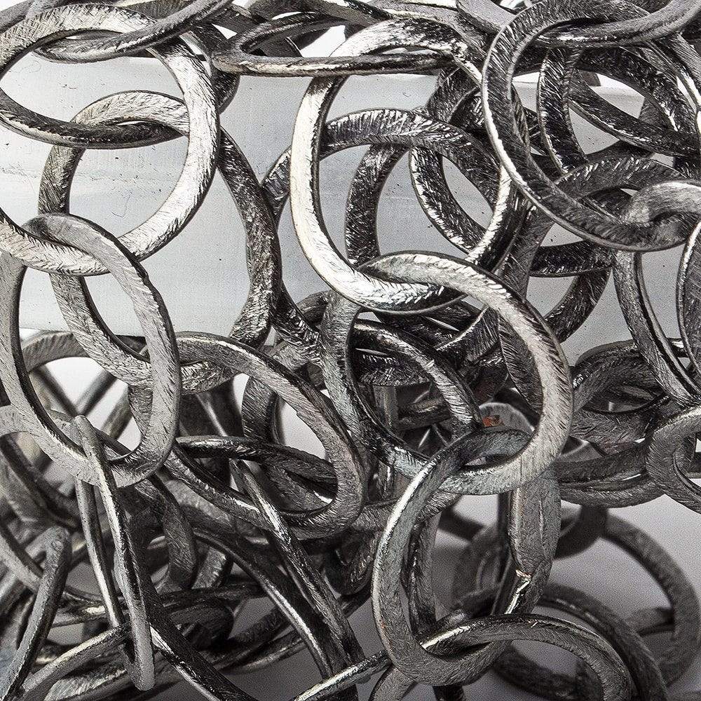 19mm-22x18mm Black Gold Plated Brushed Round & Oval Link Chain by the foot