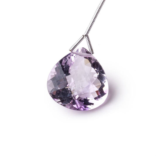 19mm Pink Amethyst Faceted Heart Focal 1 Bead AAA