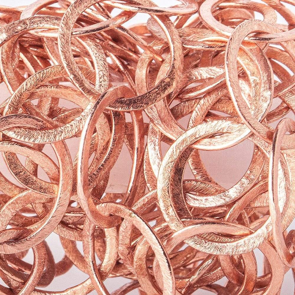 19mm & 22x18mm Rose Gold Plated Brushed Round & Oval Link Chain