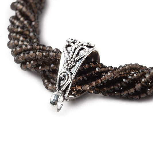 19x10x6mm Antiqued Sterling Silver Bail