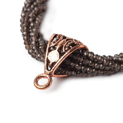 19x11mm Butterfly Antiqued Copper Bail Finding Set of 4