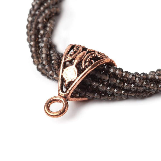 19x11mm Butterfly Antiqued Copper Bail Finding Set of 4