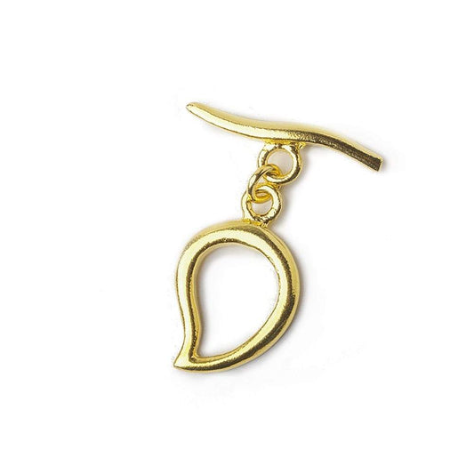 19x12mm Vermeil Toggle Paisley Design 1 piece