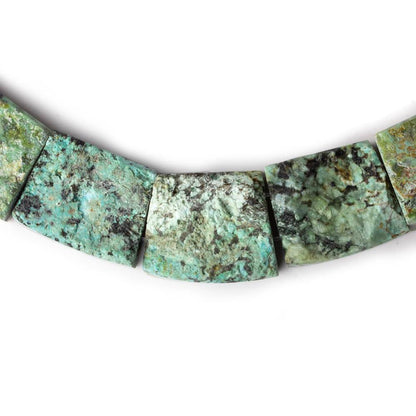19x13-23x19mm African Turquoise Matte & Polished Fancy Shape Collar 24 beads 15 inch