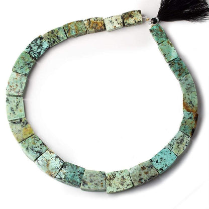 19x13-23x19mm African Turquoise Matte & Polished Fancy Shape Collar 24 beads 15 inch