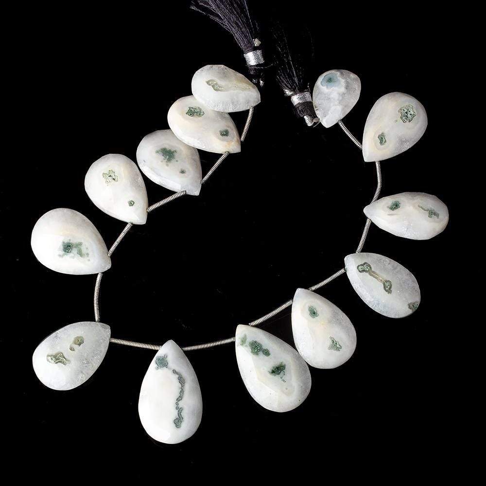 19x13-28x17mm Solar Quartz Faceted Pear Beads 8 inch 13 pieces