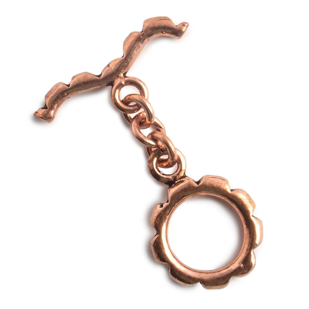 19x13x13mm Copper Circle Toggle